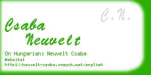csaba neuvelt business card